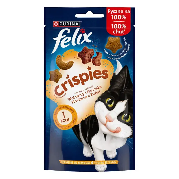 Felix Crispies o smaku wołowiny i kurczaka 45g