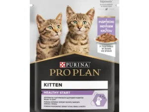 PRO PLAN® HEALTHY START KITTEN, Karma mokra dla kociąt, Delikatne kawałki z Indykiem w sosie
