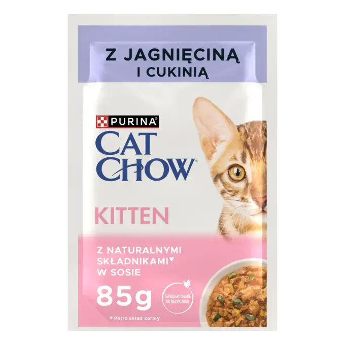 PURINA® CAT CHOW® Kitten z jagnięciną i cukinią w sosie dla kociąt - obrazek 2