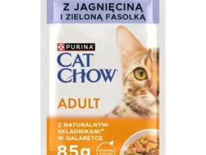 Cat Chow Adult Jagnięcina z fasolką w sosie – mokra karma dla kotów 85g