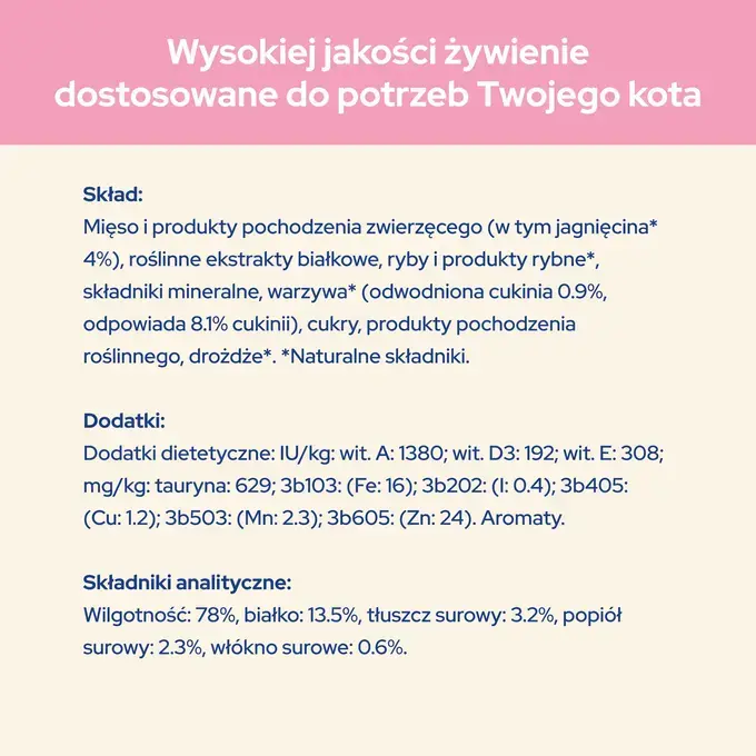 PURINA® CAT CHOW® Kitten z jagnięciną i cukinią w sosie dla kociąt - obrazek 5