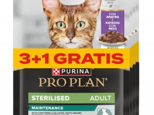 PURINA PRO PLAN STERYLIZED Z KACZKĄ W SOSIE 85G x 4 (3+1GRATIS)