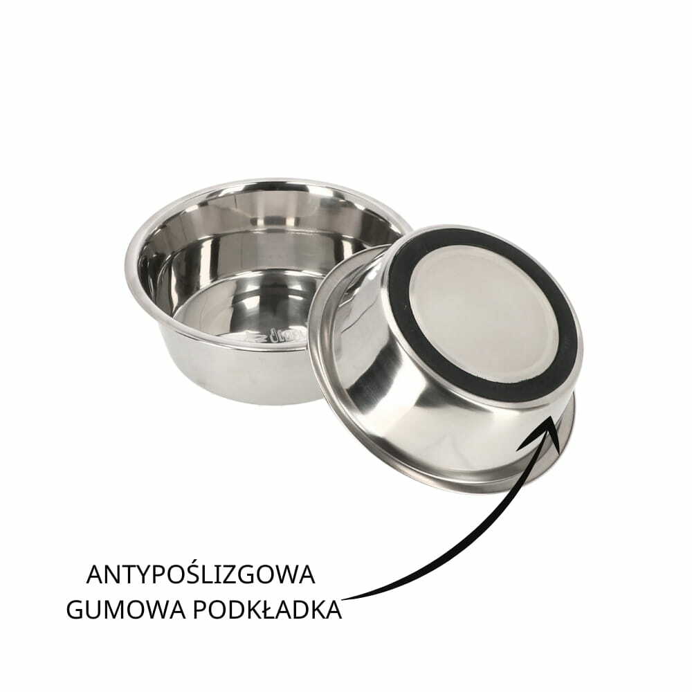 Antypoślizgowa miska metalowa 0,83L