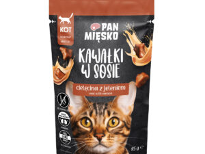 Pan Mięsko Karma Mokra dla kota Kawałki w sosie Cielęcina z jeleniem 85 g