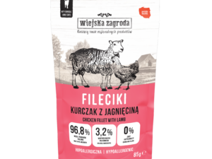 Karma mokra dla kota Wiejska Zagroda Fileciki Kurczak z jagnięciną (dorosły) 85g