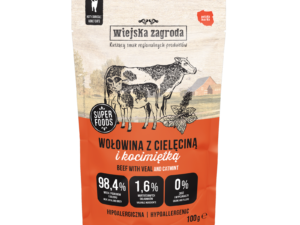 Karma mokra dla kota Wiejska Zagroda Wołowina z cielęciną i kocimiętką (dorosły) 100g