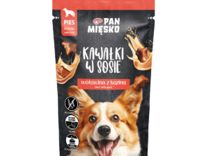 Pan Mięsko Karma mokra dla psa Kawałki w sosie Wołowina z koziną 150 g