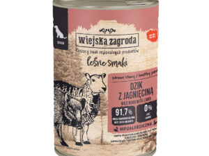 Karma mokra dla psa Wiejska Zagroda Dzik z jagnięciną Leśne Smaki 400 g (senior)