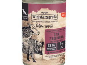 Karma mokra dla psa Wiejska Zagroda Dzik z wołowiną Leśne Smaki 400 g