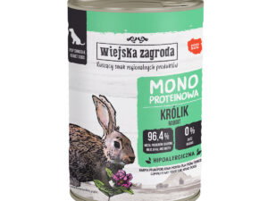 Karma mokra dla psa Wiejska Zagroda Królik monoproteinowa 400 g