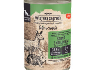 Karma mokra dla psa Wiejska Zagroda Leśne Smaki Sarna z królikiem 400 g