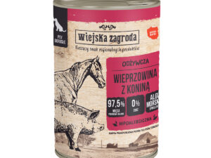 Karma mokra dla psa Wiejska Zagroda Wieprzowina z koniną 400 g (dorosły)
