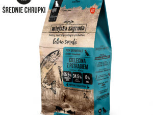 Karma sucha dla psa Wiejska Zagroda Cielęcina z pstrągiem Leśne Smaki M 2 kg