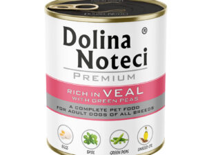 Dolina Noteci Premium bogata w cielęcinę z zielonym groszkiem puszka 800 g