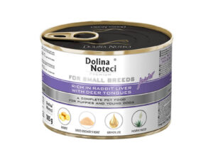 Dolina Noteci Premium Junior bogata w wątróbkę z królika z ozorami z jelenia puszka 185 g