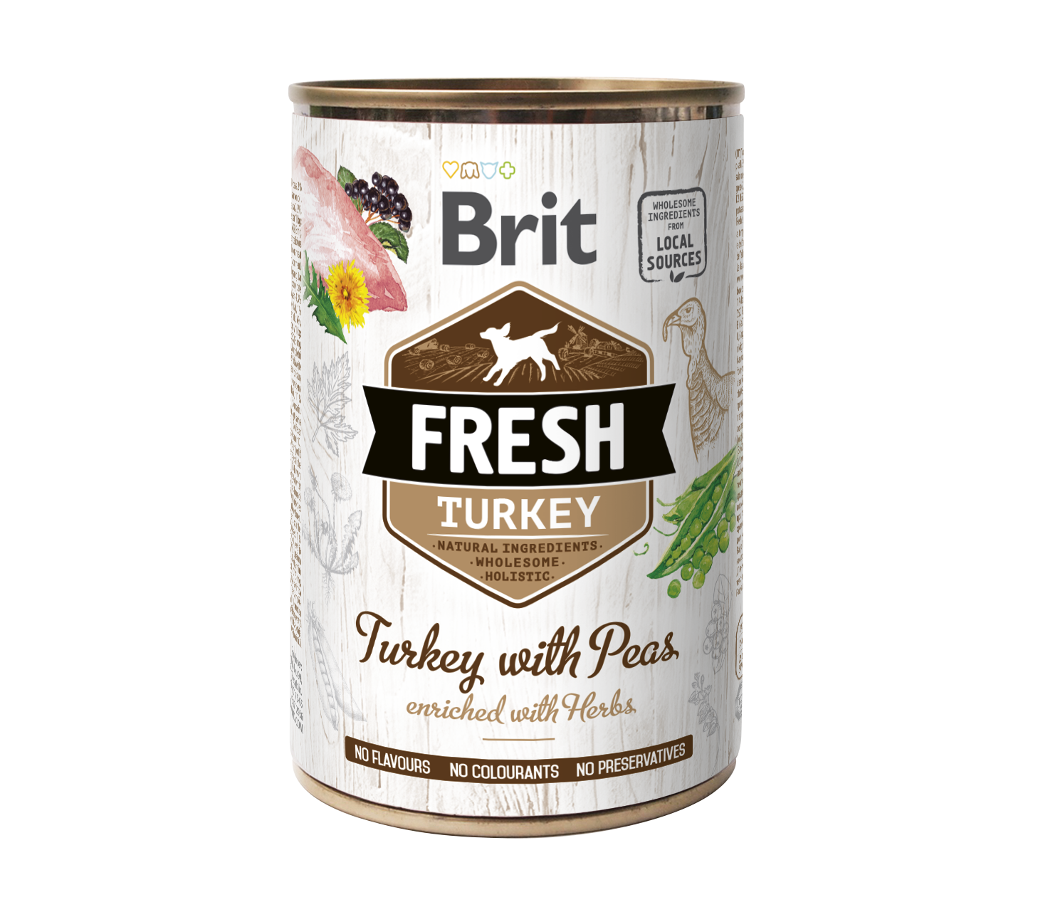 Brit Fresh, indyk i groch, 400 g