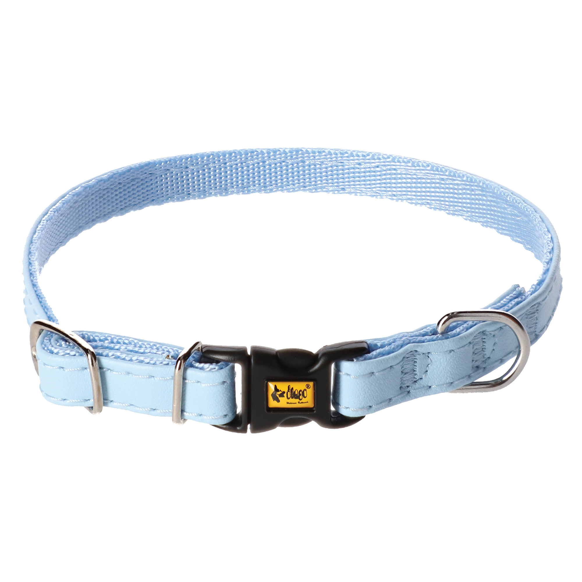 DINGO Obroża BASIC z plastikowym zapięciem 1,0x32cm błękit