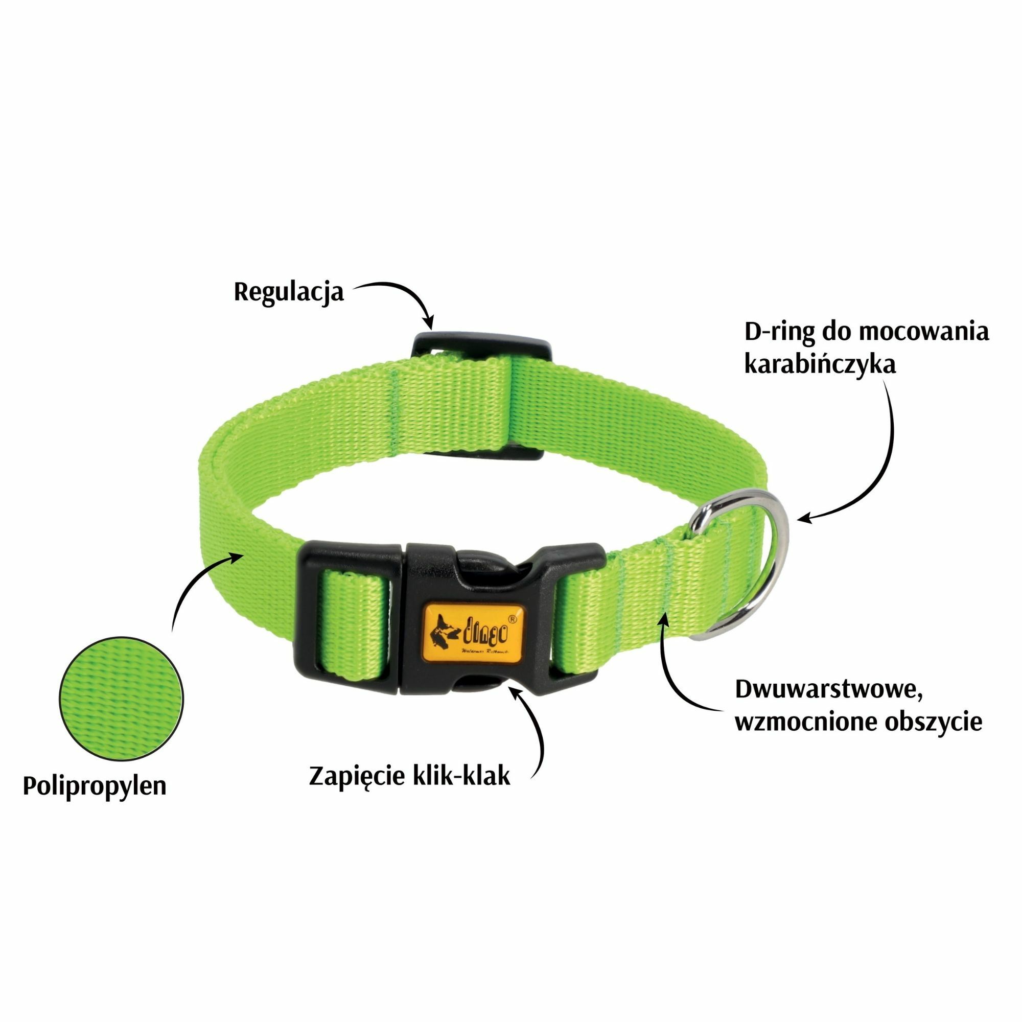 DINGO Obroża ENERGY z taśmy z zapięciem plastikowym pomarańczowa 1,0x30cm - obrazek 2