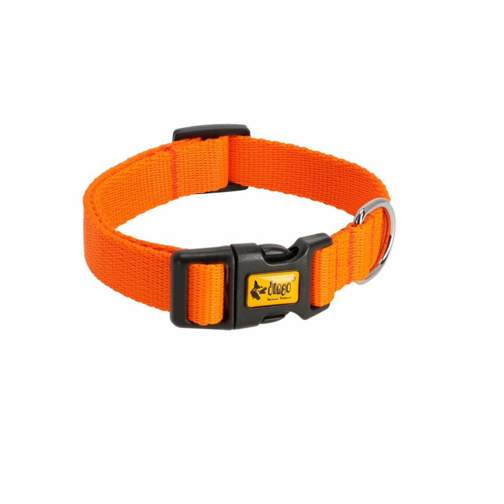 DINGO Obroża ENERGY z taśmy z zapięciem plastikowym pomarańczowa 1,0x30cm