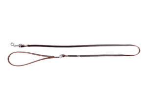 DINGO Smycz miejska skórzana CLASSIC dla małych psów 0,6 x 125 brąz
