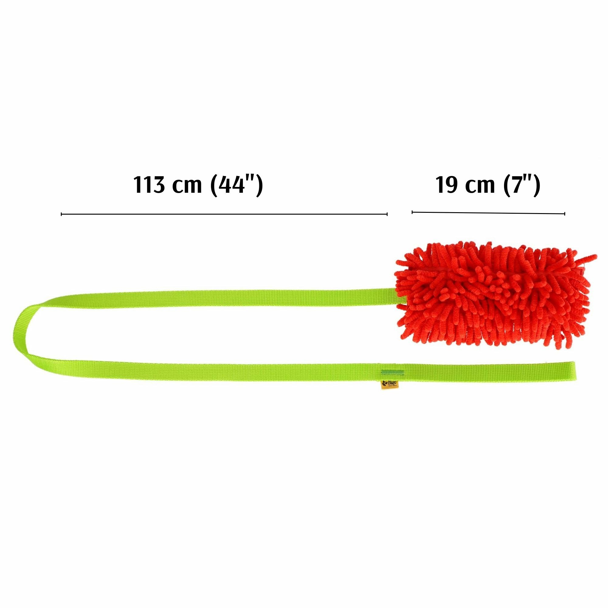 DINGO Szarpak MOP na długiej taśmie czerwony 130cm - obrazek 2